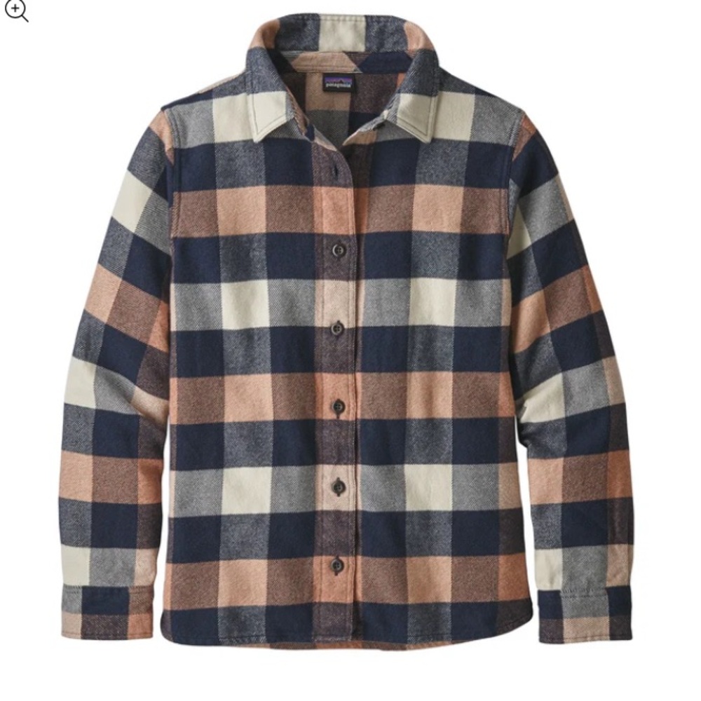 Patagonia Girl's Fjord Flannel Shirt Upriver Century Pink